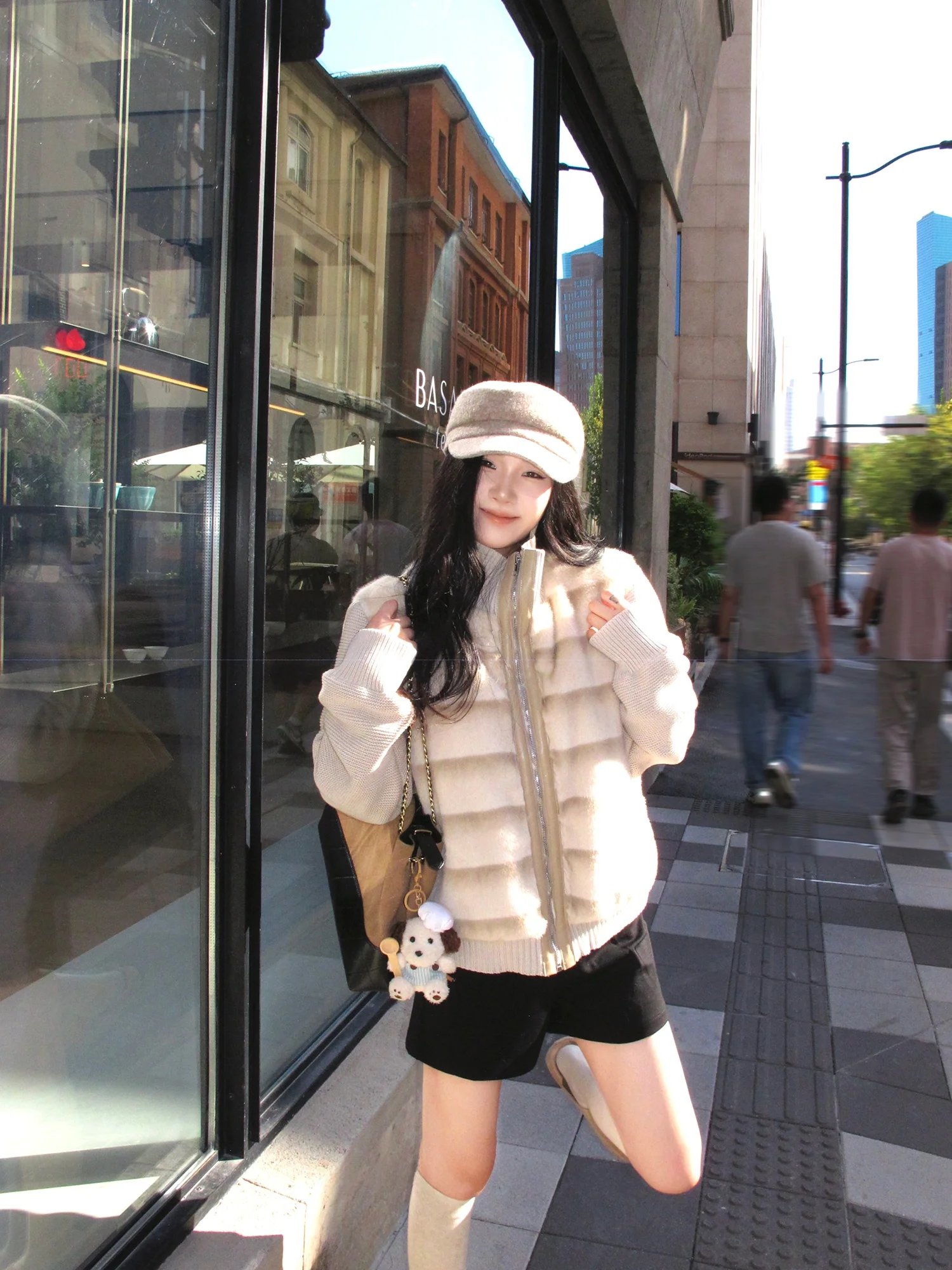 

Женская куртка Babu Studio с воротником-стойкой, пуховик с вставками из искусственного меха, прямой крой, теплая верхняя одежда, осень-зима, универсальная