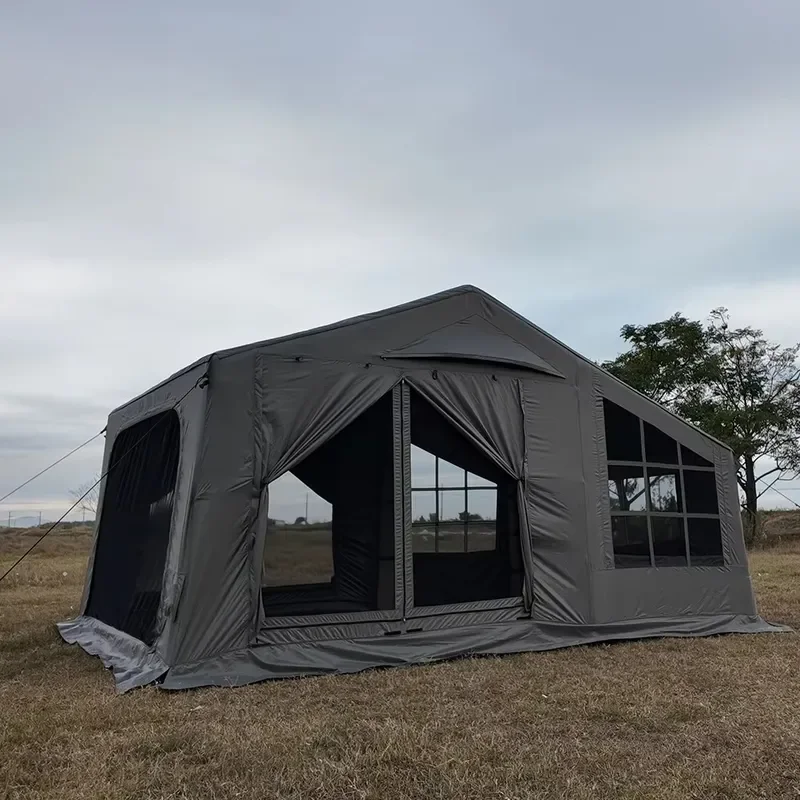 China Factory Customizable UV Resistant 4 Season Oxford Fabric Waterproof Portable Family Outdoor Camping Inflatable Air Tent
