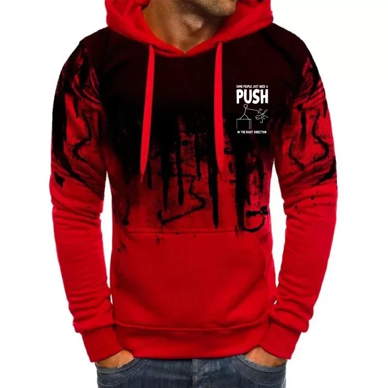 هوديي رجالي باللون الأخضر الزيتوني بنمط مطبوع للتمرين في صالة الألعاب الرياضية واللياقة البدنية والتدريب غير الرسمي #4