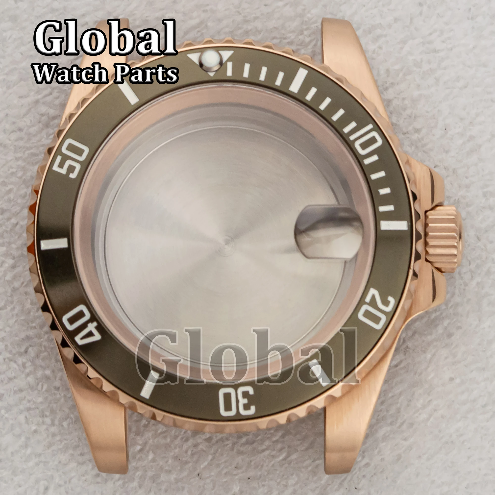 Корпус часов из розового золота 40 мм для SUB GMT Fit NH35, автоматический механизм, корпус из нержавеющей стали, сапфировое стекло, запасные части для часов