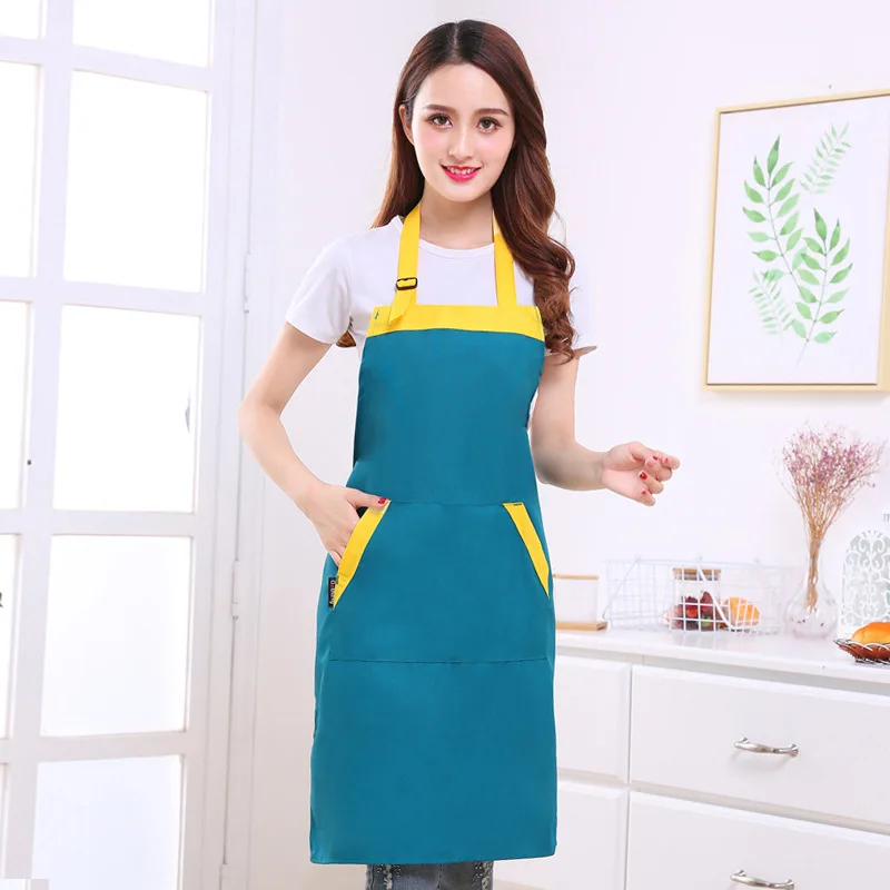 호텔 주방 요리사 요리 앞치마 레스토랑 베이커리 카페 웨이트리스 작업 앞치마 Halterneck Pinafore for Kitchen Men Adjustable