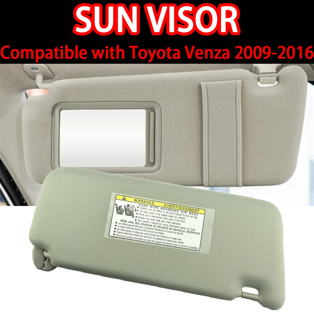 Makeup Mirror and Light Left Hand Drive Models Only Car Interior Sun Visor Panel fit for Toyota Venza 2009-2016