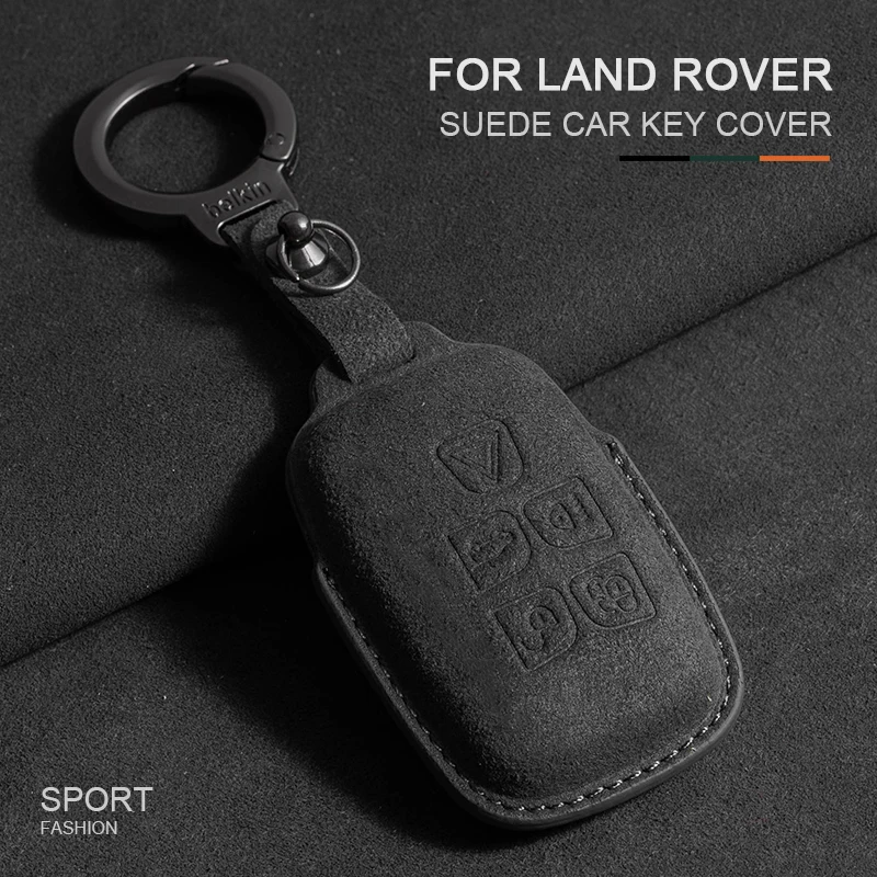 

Suede Car Key Case Holder Shell Fob For Land Rover Range Rover Sport Evoque Freelander Velar Discovery 4 For Jaguar XE XJ XF XEL