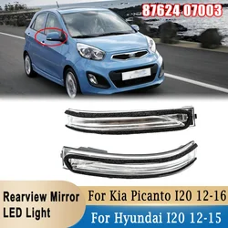 Car Side Rearview Mirror LED Turn Signal Lights Reversing Indicator for Kia Picanto I20 for Hyundai I20 2012-2015 87624 07003