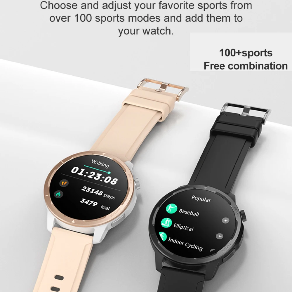 1,39 "ультра большой экран для мужчин и женщин, умные часы с синим зубом, спортивный браслет с пульсометром и здоровьем, водонепроницаемые музыкальные умные часы