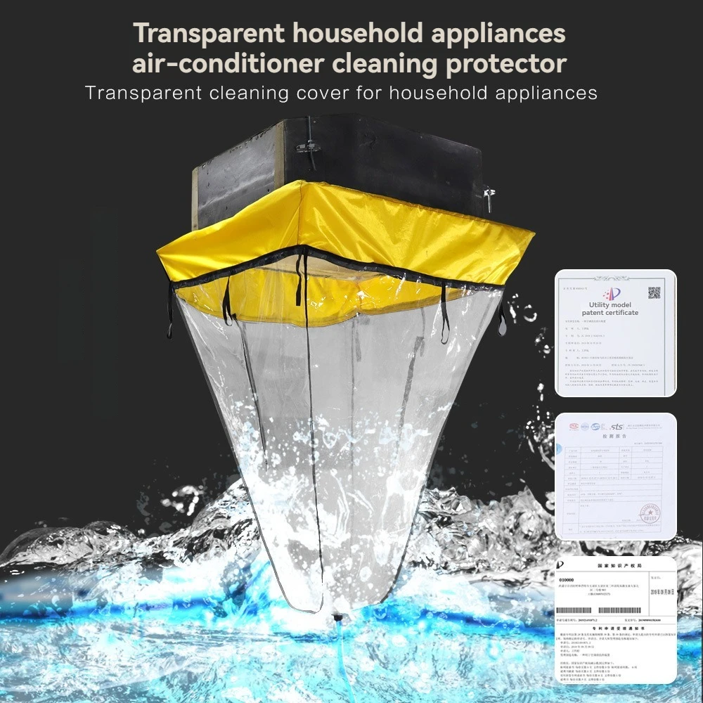 

Waterproof Air Conditioner Cleaning Cover Tool - Easy to Use AC Unit Water Cover for Maintenance And Protection