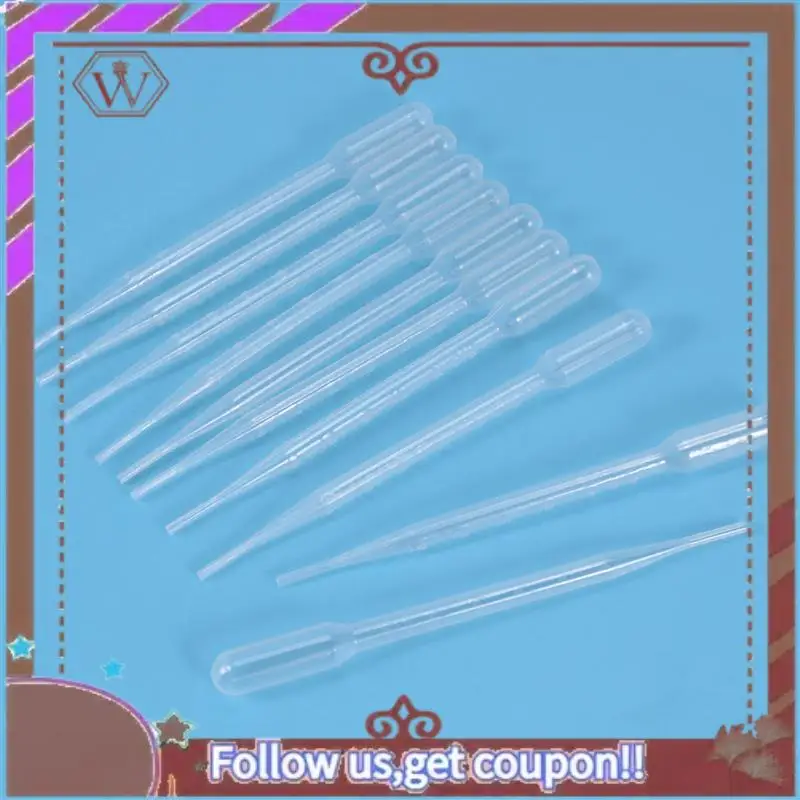 ABBG-30Pcs 3ML Disposable Plastic Eye Dropper Set Transfer Graduated Pipettes