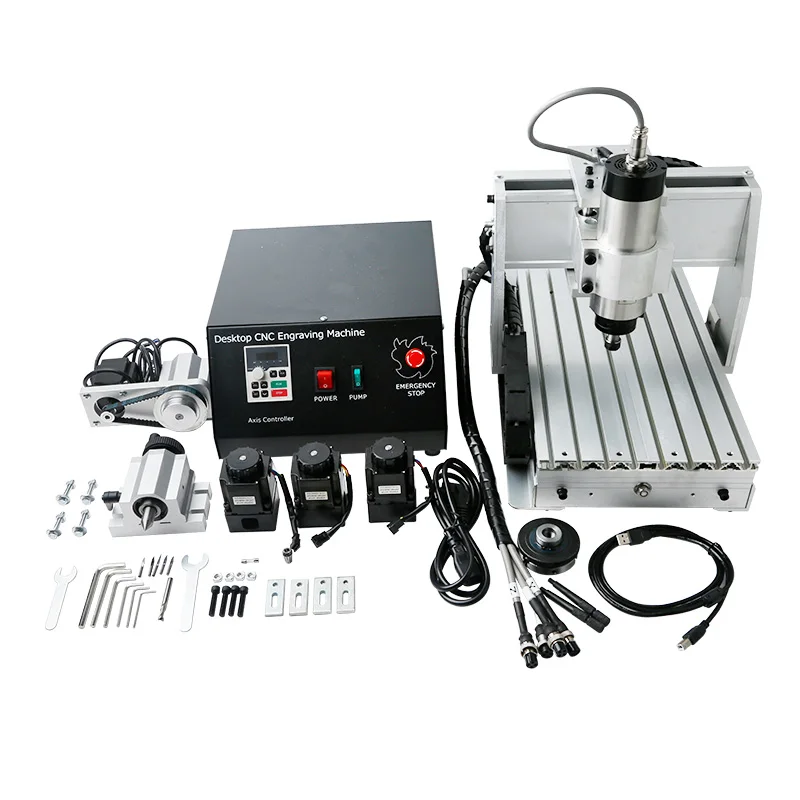 Hongyang 3-Axis Desktop Engraving Machine 3020 Model 300W 220V Mini CNC Router DIY Machine Tool for Wood Carving Cutting