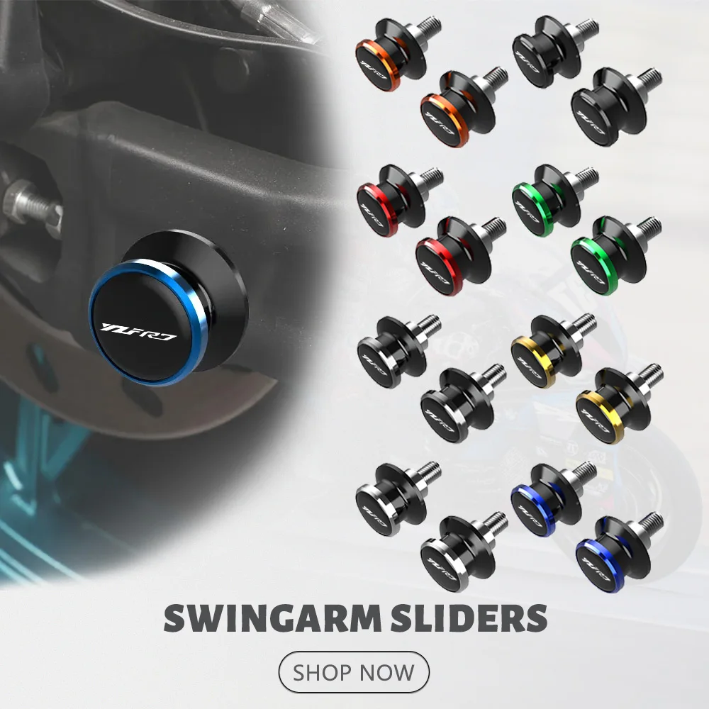

For YAMAHA R7 YZFR7 YZF R7 R 7 2021 2022 2023 Motorcycle Accessories CNC Aluminum 6mm Swingarm Spools Slider Stand Screws YZF-R7