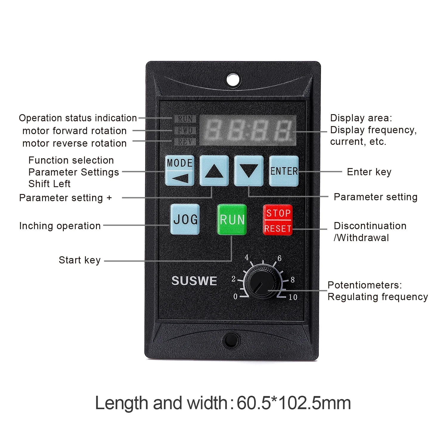 Imagem -03 - Conversor de Freqüência com Driver de Motor Entrada Monofásica Saída Trifásica Inversor Elétrico Rs485 750w Mcu 0.75kw