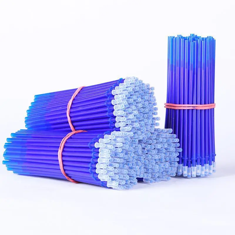 100 Stück löschbare Gelschreibstift-Nachfüllminen, 0,5 mm, blaue/schwarze/rote Tinte, löschbarer Stift, abwaschbarer Griff, Büro- und Schulbedarf, Schreibzubehör. – Detail 11