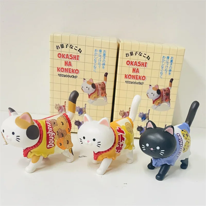 New Cat Blind Box Wearing Candy packaging Snack Cat Figure Toys kittens Dolls Blind Bag Decoration Kids Christmas Gift