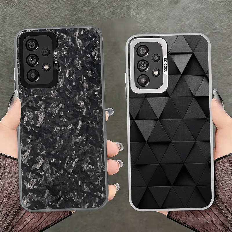 Carbon Fiber Cool Pattern Soft Phone Case for Samsung A17 A16 A15 A14 A13 A57 A56 A55 A54 A53 A37 A36 A35 A34 A33 A26 A25 A24 A2