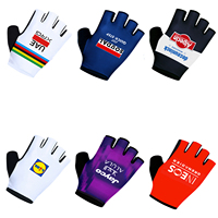 White UAE Cycling Gloves Bike 2025 Quickstep Team Gloves Half Finger Fitness Gloves Running Fitness MTB Bicycle Sports Gloves