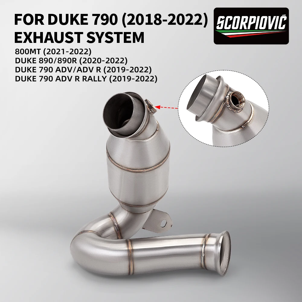 

Suitable for Duke 790, Duke890/90R 790ADV/ADVR motorcycle exhaust system modification connecting pipe adaptation 790ADV R RALLY