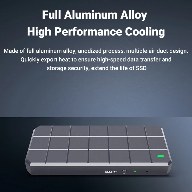 JEYI i9-square M.2 NVME 2280 2230 SSD Enclosure, USB 3.2 10Gbps to  NVME M-Key(B&M Key) External Solid State Drive Case