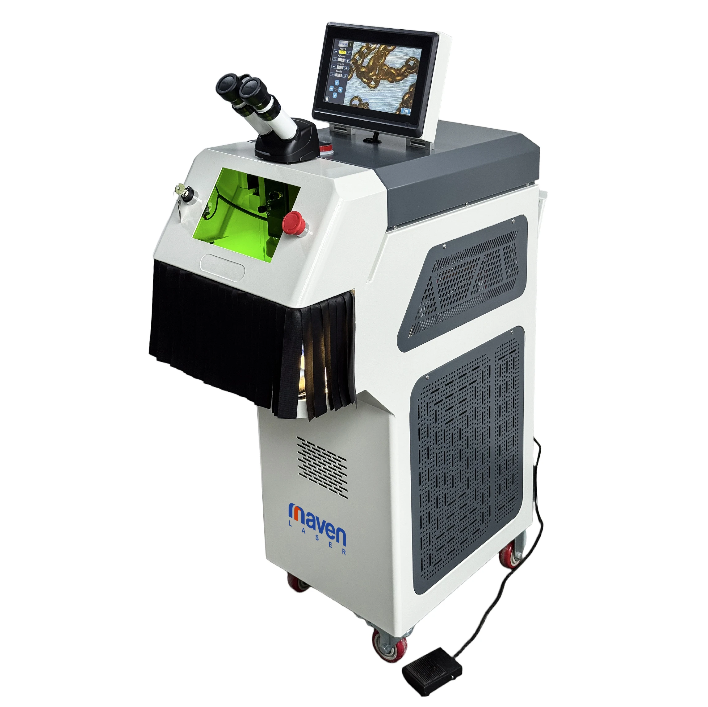 300w Water And Air Cooled YAG Spot Welder New High Precision 220v Laser Spot Welding Machine 10 Inch Screen