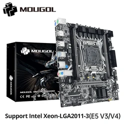 MOUGOL New X99 Gaming Motherboard USB3.0 Supports M.2 NVME SSD Dual Channel DDR4 ECC Memory LGA2011-3 for Desktop Computer Combo