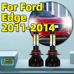 2PCS LED Car Headlights Super High Light 6000K 30000LM 12V High Quality White Light 9012 For Ford Edge 2011 2012 2013 2014