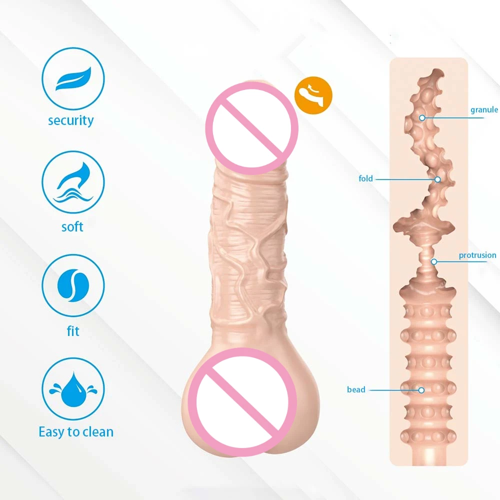 Insertable Realistic Dildo Vagina Anal Plug Male Masturbation Sex Toys for Men Dual Use Dildos Anal Stimulate Fake Dick for Gay