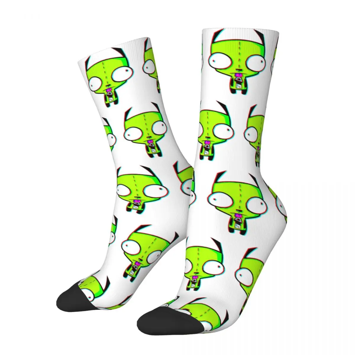 Happy Funny Men's Socks Casual Glitch'd Gir Invader Zim Sock Sport Women's Sock Spring Summer Autumn Winter