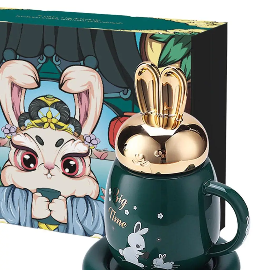 ที่รองแก้วรูปกระต่ายแบบหม้อเก็บความร้อนอุณหภูมิ55 °C สำหรับใช้ในครัวเรือนนม