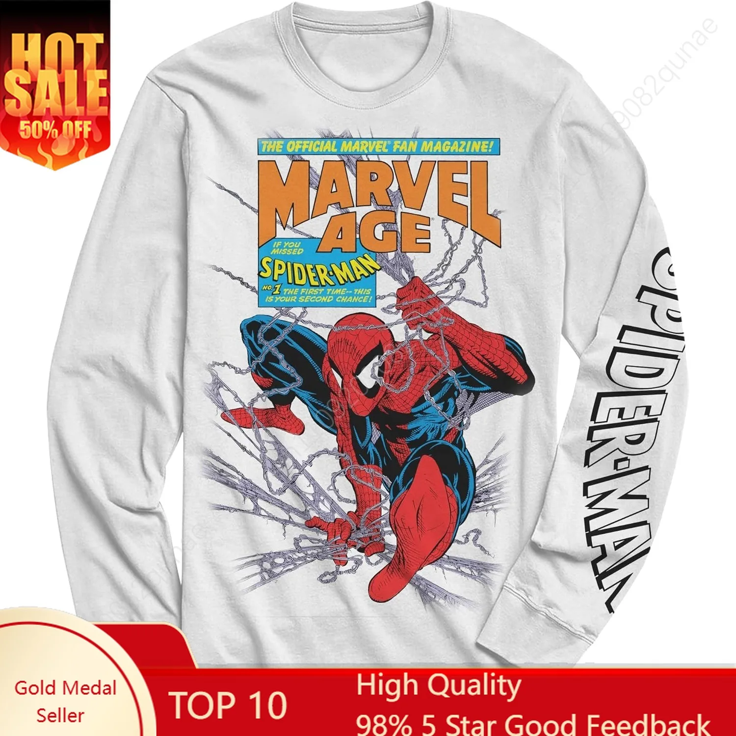 

Marvel Spider-Man Age Long Sleeve Mens T-Shirt