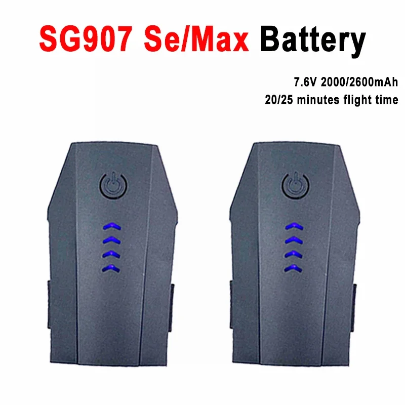 Professional Drone Battary SG907 Max Battery 4K 7.6V 2600mAh 25mins Flight Time SG907 SE