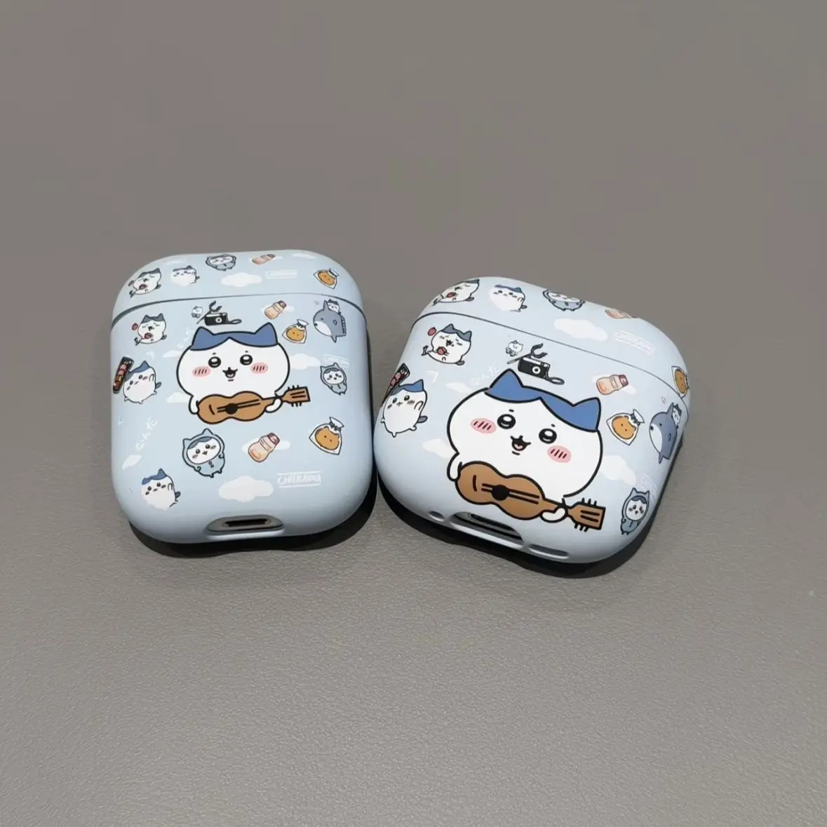 Case For AirPods Pro 2 -3- 4 Chiikawa Usagi Hachiware Anime Cute Shockproof Cover Wireless Earbuds Protective Shell Blue Pink
