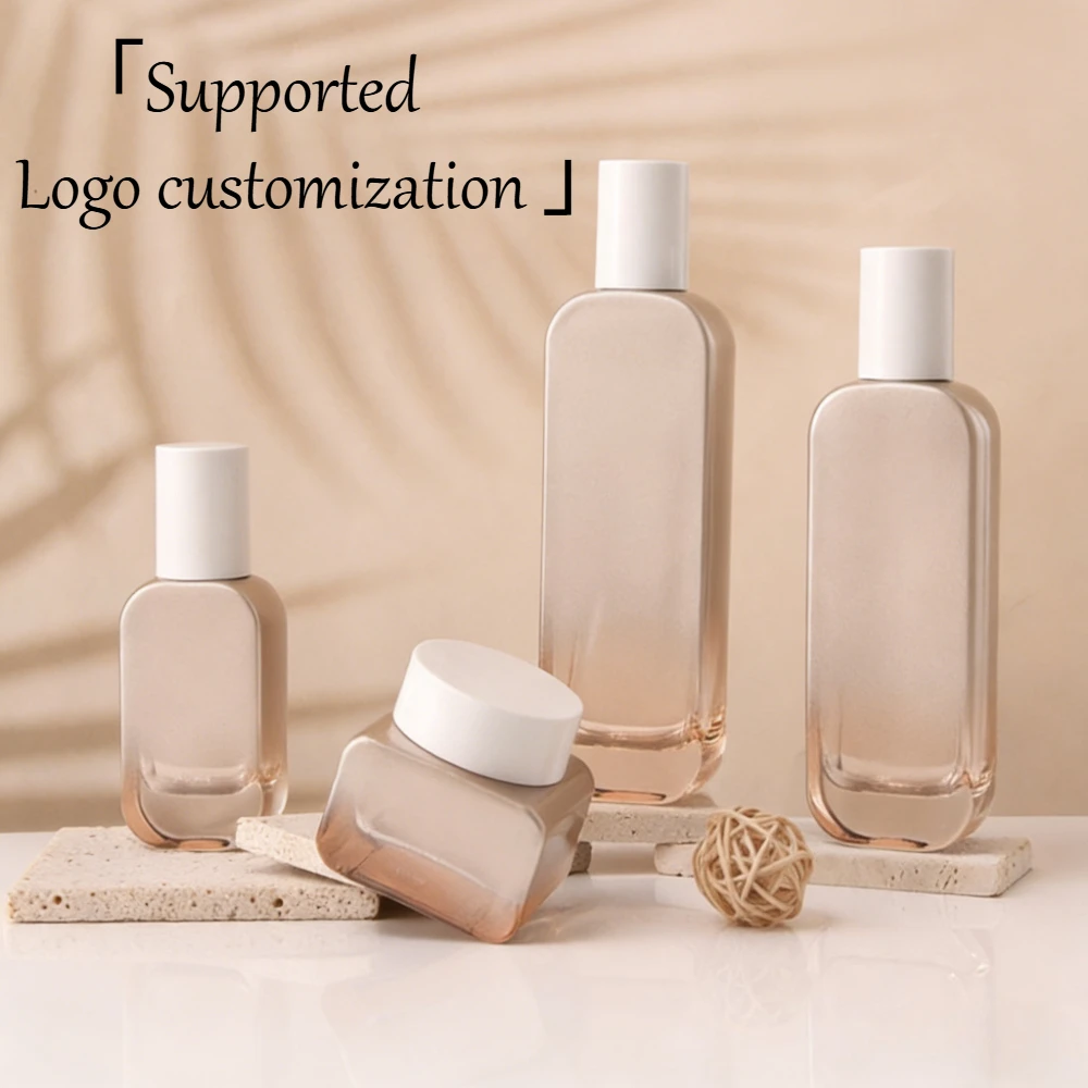 6 Stück Glas-Lotionflaschen, nachfüllbare Lotion-Creme-Flaschen, Kosmetikflaschen in Reisegröße für Flüssigkeiten ‌ Nachfüllbarer Kosmetikbehälter – Detail 2