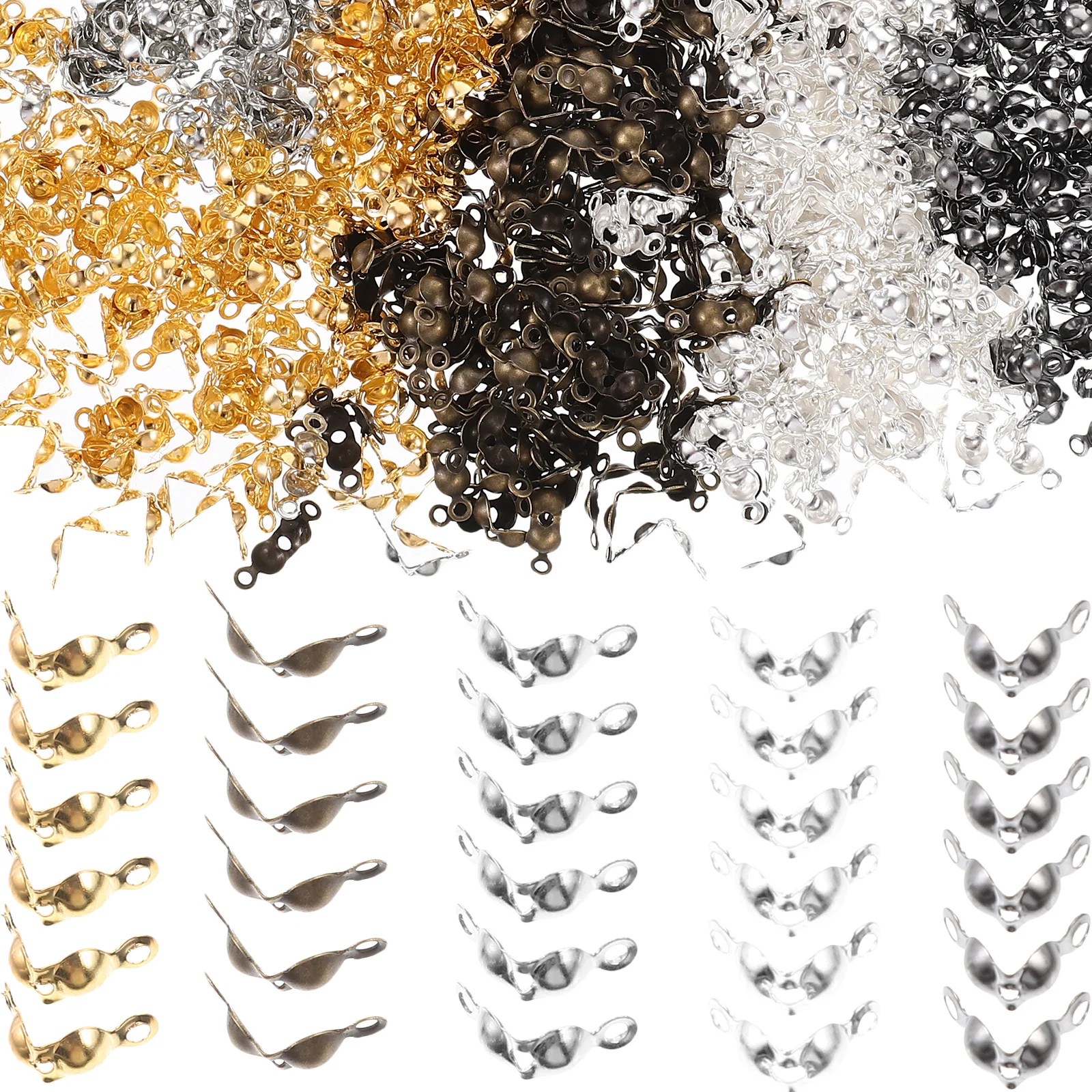 

1000Pcs Jewelry Connecting Clasps Metal Buckles for Necklaces Bracelets Making Knot Covers for Jewelry Making Necklace Clasp