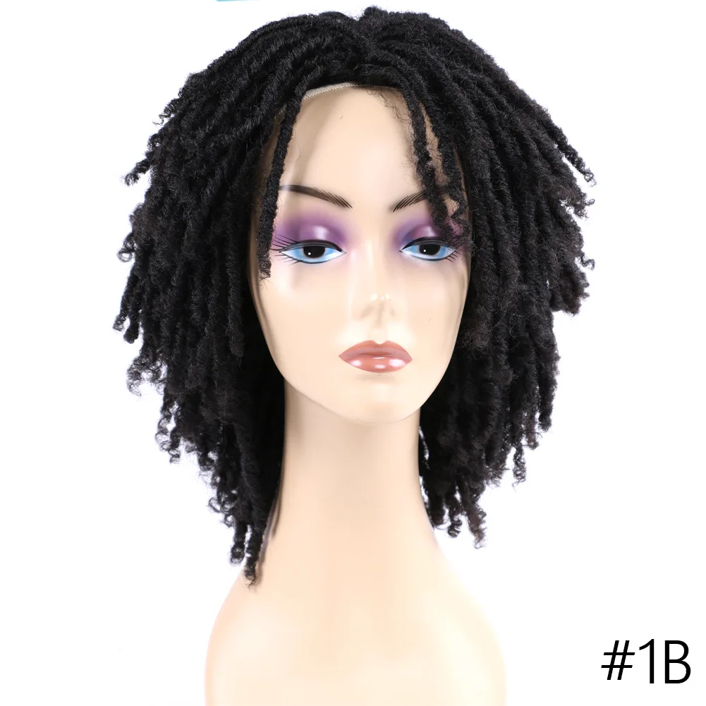 Wig kepang serat kimia Afrika 8 warna panas Wig Dreadlock untuk wanita Wig pesta kostum Cosplay Halloween Natal