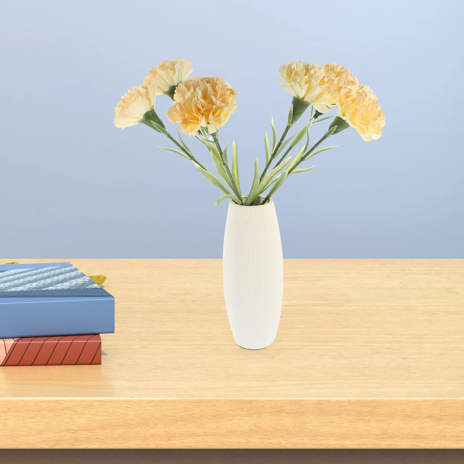 

6pcs Artificial Simulation Blooming Flowers Home Decoration Wedding Party Flowers Mother's Day Gift Indoor Cloth