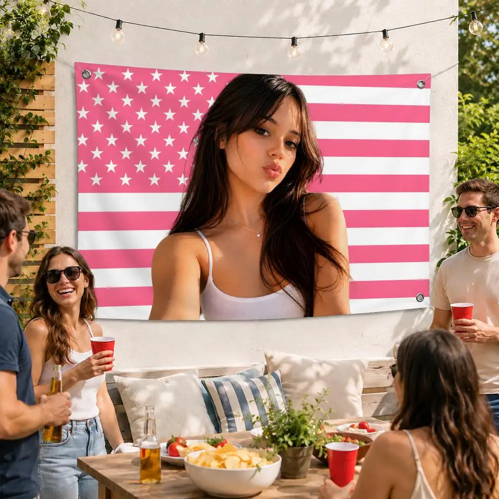 Jenna Ortega Singer Trendy Flags For Outdoor Party Home Living Room Bar Bedroom Decoration Soft Durable Tapestry Skin-friendly