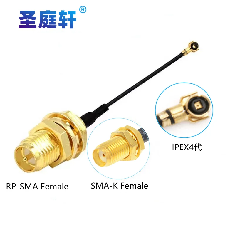 5 Stuks Sma Connector Kabel Vrouwelijk Naar Ipex4 Ipx4 Mhf4 Naar Sma Vrouwelijke Rf0.81 Antenne Rg 0.81Mm Kabel Assemblage RP-SMA-K