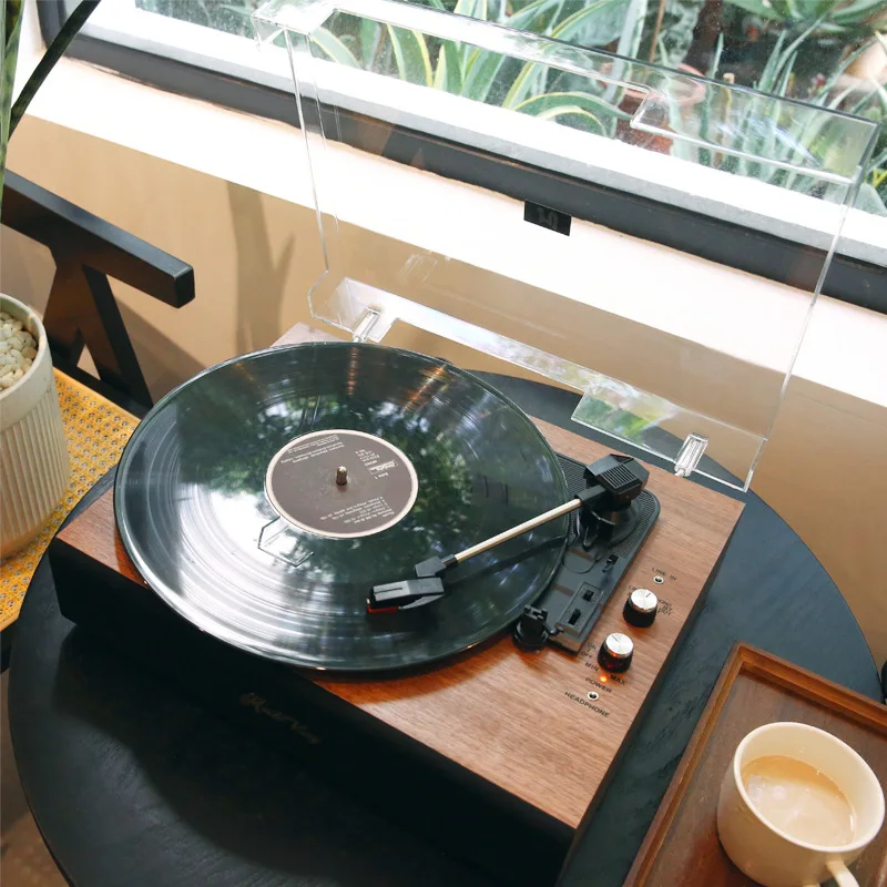 All-in-one vinyl record player, creative birthday gift, vintage Bluetooth speaker ornament, living room record player