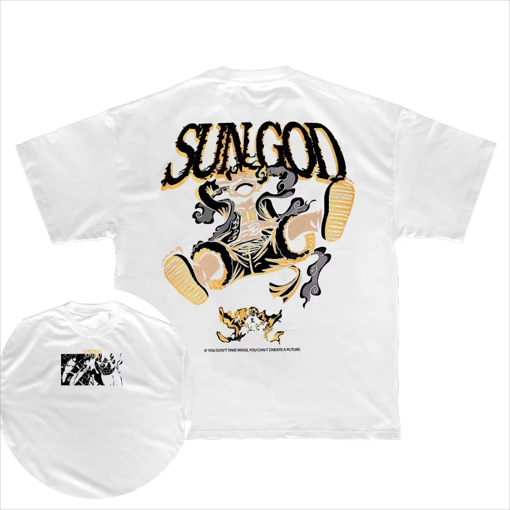 日本アニメワンピースルフィチョッパー周辺印刷 Tシャツ最新夏の男性と女性の綿トップス半袖イン
