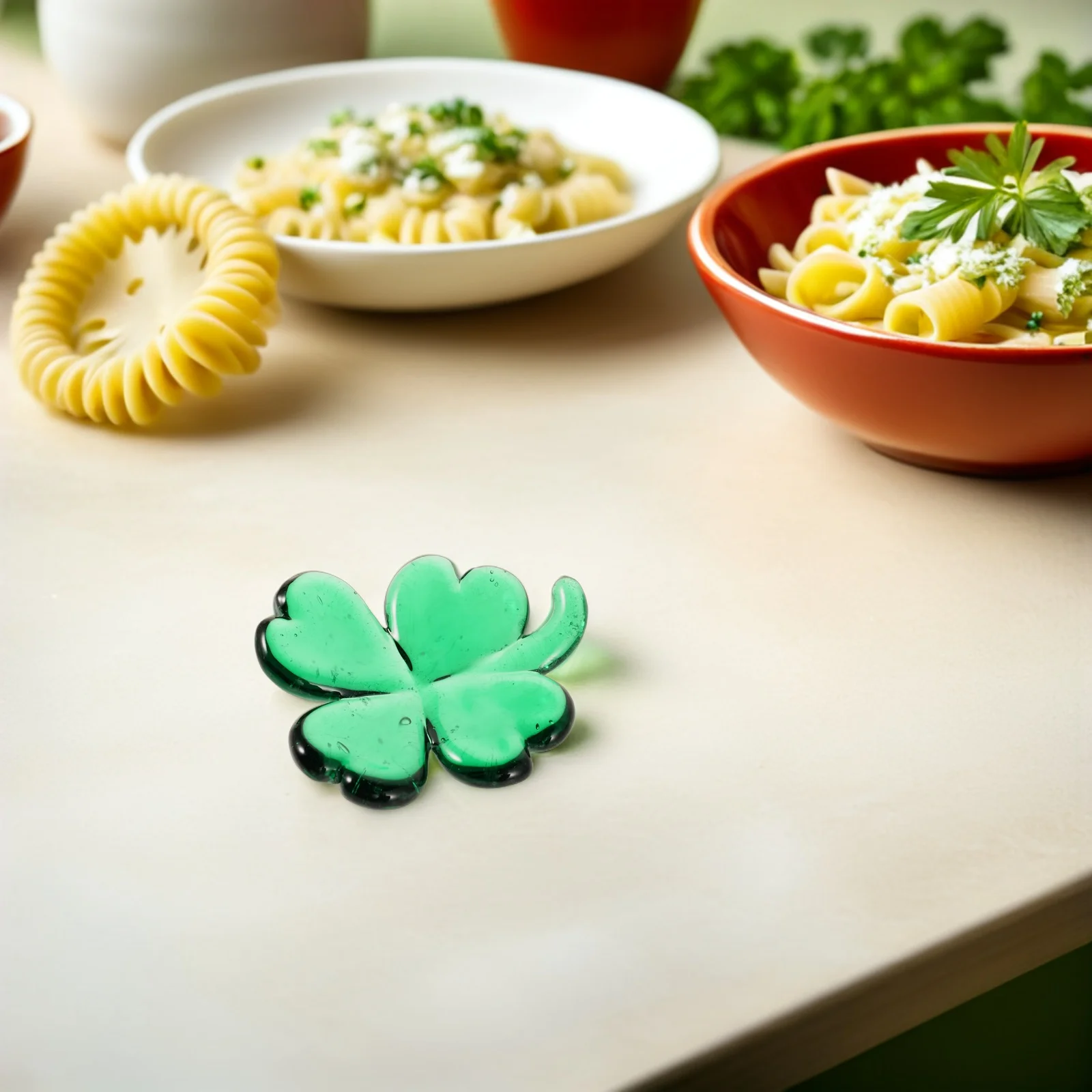 

4 Pieces Four Leaf Clover Chopstick Holders Heat Resistant Non Slip Design for Asian Cuisine Cooking Serving Decorative Gift