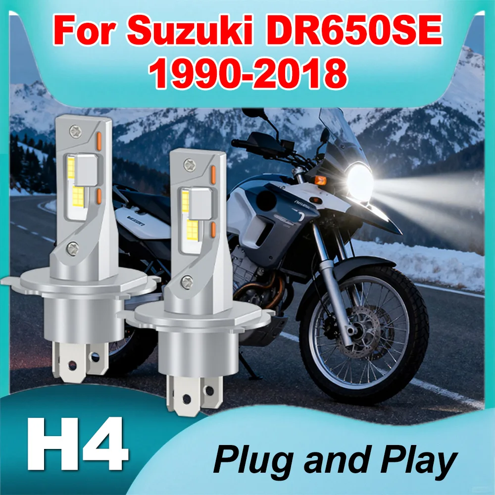 

1PCS H4 Motorcycle Headlight Bulb 22000LM Super Bright For Suzuki DR650SE 1990-2015 2016 2017 2018 Plug-N-Play Moto Headlamp