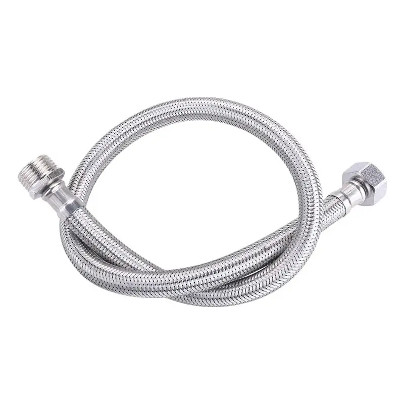 Water Taps Pipe Plumbing Hose 1/2 Tap Accessories Bathroom Kitchen Single Cold Hose Stainless Steel Flexible Faucet Hoses