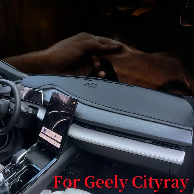 Para geely cityray boyue legal 2024 2025 capa do painel do carro evitar almofadas de luz anti-uv esteiras instrumento decoração interior acessórios