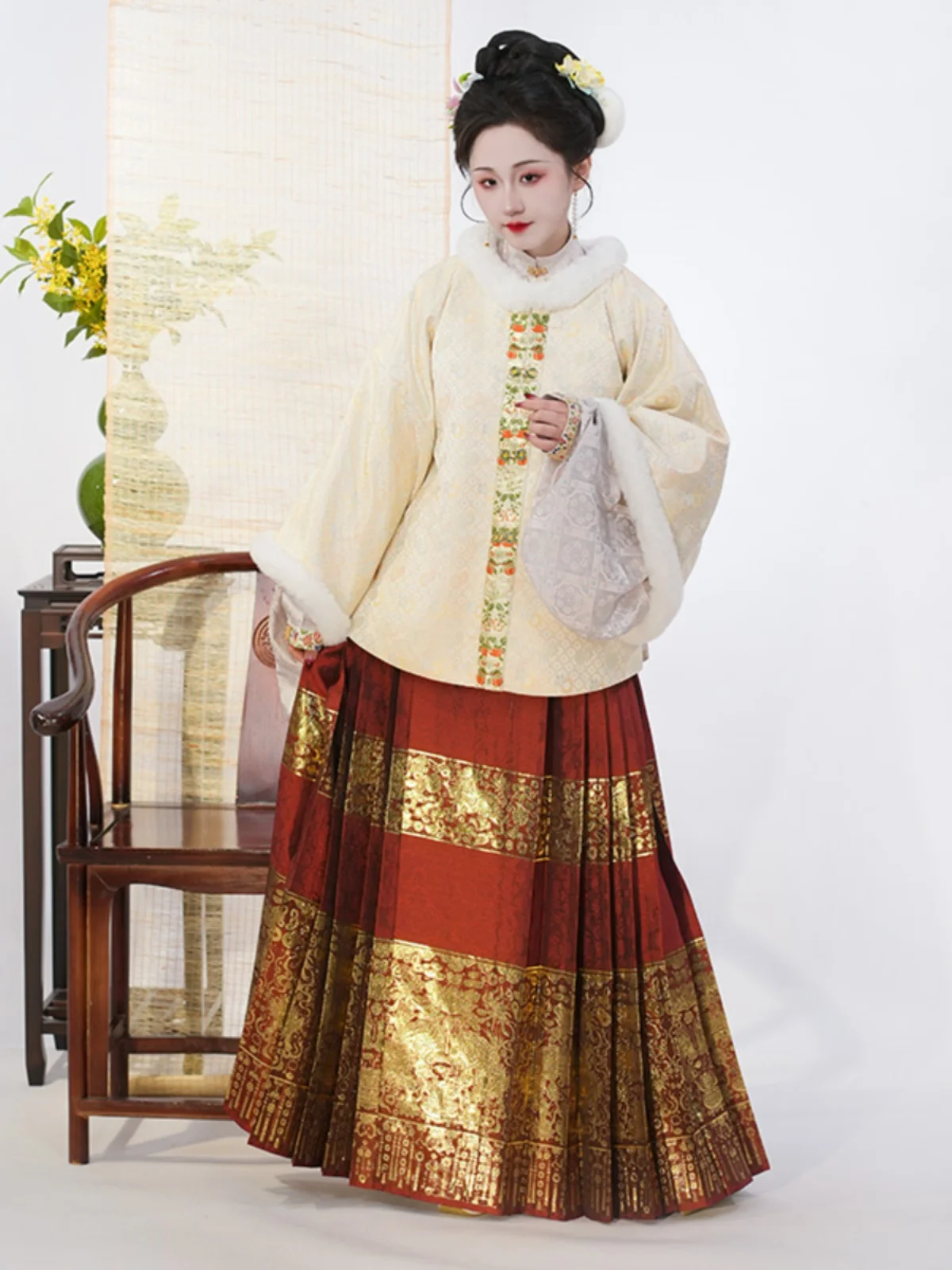 Ma Mian Skirt Ming Dynasty hanfu Horse Face Skirt Original Princess Fairy Long Dress Summer 4.5 Meters Chinese Traditional