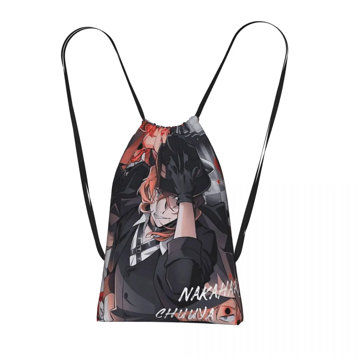 

Bungou Stray Dogs Nakajima Atsushi TV Series Chuuya Nakahara Backpacks Multi-functionDrawstring BundlePocketSports Bag Book Bags