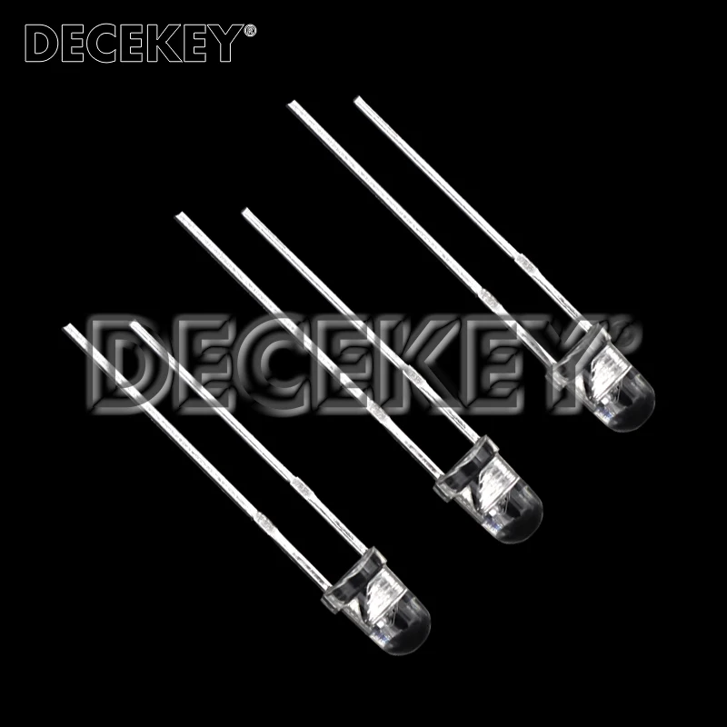 Diodo emisor de luz bicolor, Control de Flash LED intermitente automático, 50 piezas, F3, 3mm, rojo y azul, bricolaje