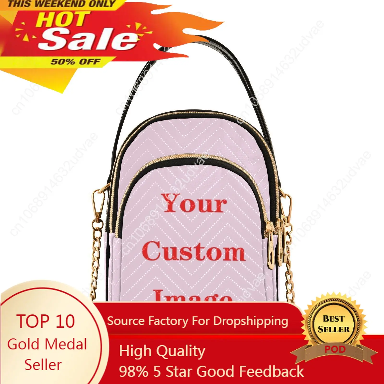 

New Crossbody Bags For Women‘s 2023 Trend Fashion Polyester Simplicity Custom Image Small Chains Shoulder Handbags Purses