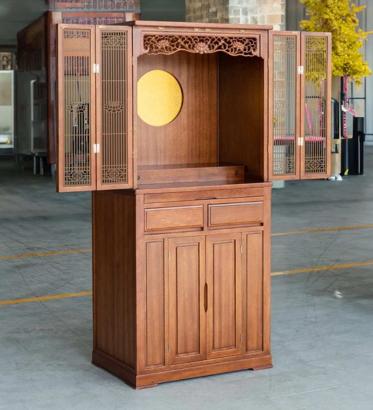 

MJY Solid wood light luxury Buddhist cabinet, Buddhist niche offering table, Bodhisattva offering table