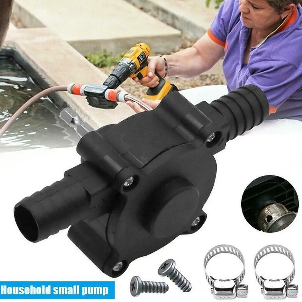 

Two Connectors Miniature Home Fluid Outdoor Liquid Water Pump Transfer Pump Self Priming Electric Drill Pump