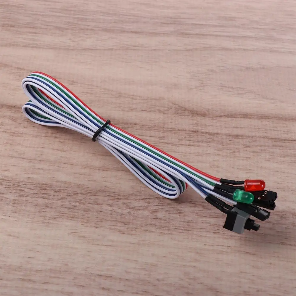 Cord ATX PC Computer On/Off/Reset Original Push Button Switch PC Power Reset Switch Motherboard Power Cable with LED Light