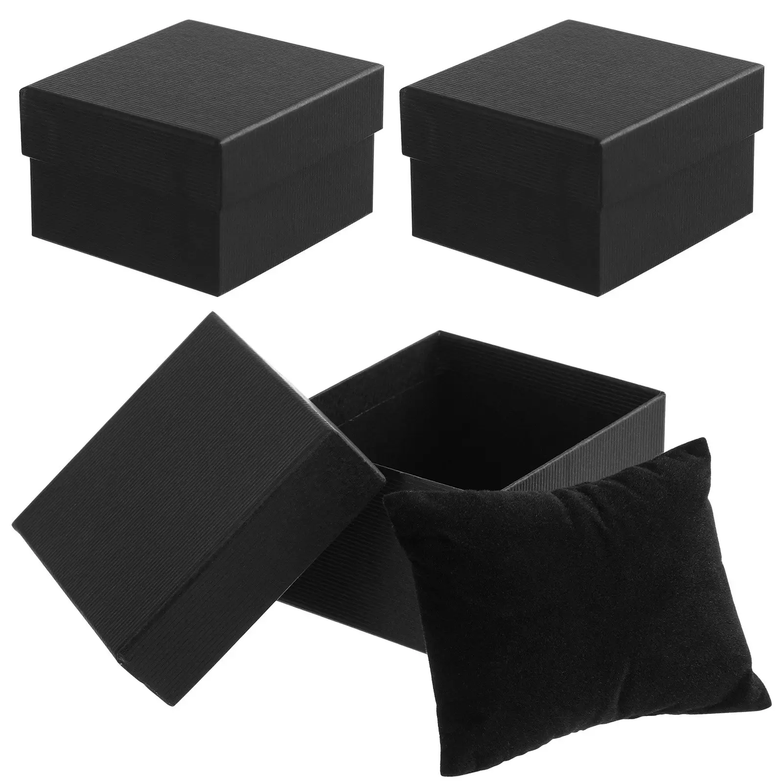 Watch Gift Boxes 3 Pack with Soft Pillow Protective Storage Cases for Men Women Jewelry Bracelets