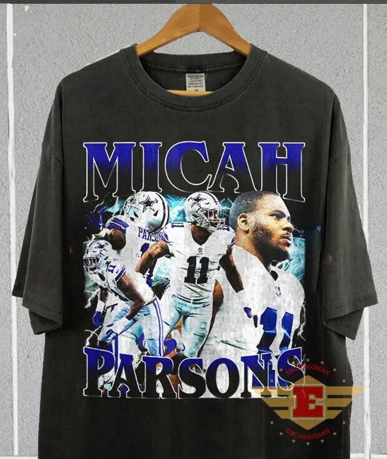 Vintage Micah Parsons Shirt, Fußball trikot, klassische 90er grafische T-Shirts, Unisex, Vintage Bootleg, Geschenk, Retro eo89